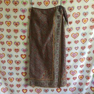 2000s Lauren Ralph Lauren Paisley Boho Wrap Skirt